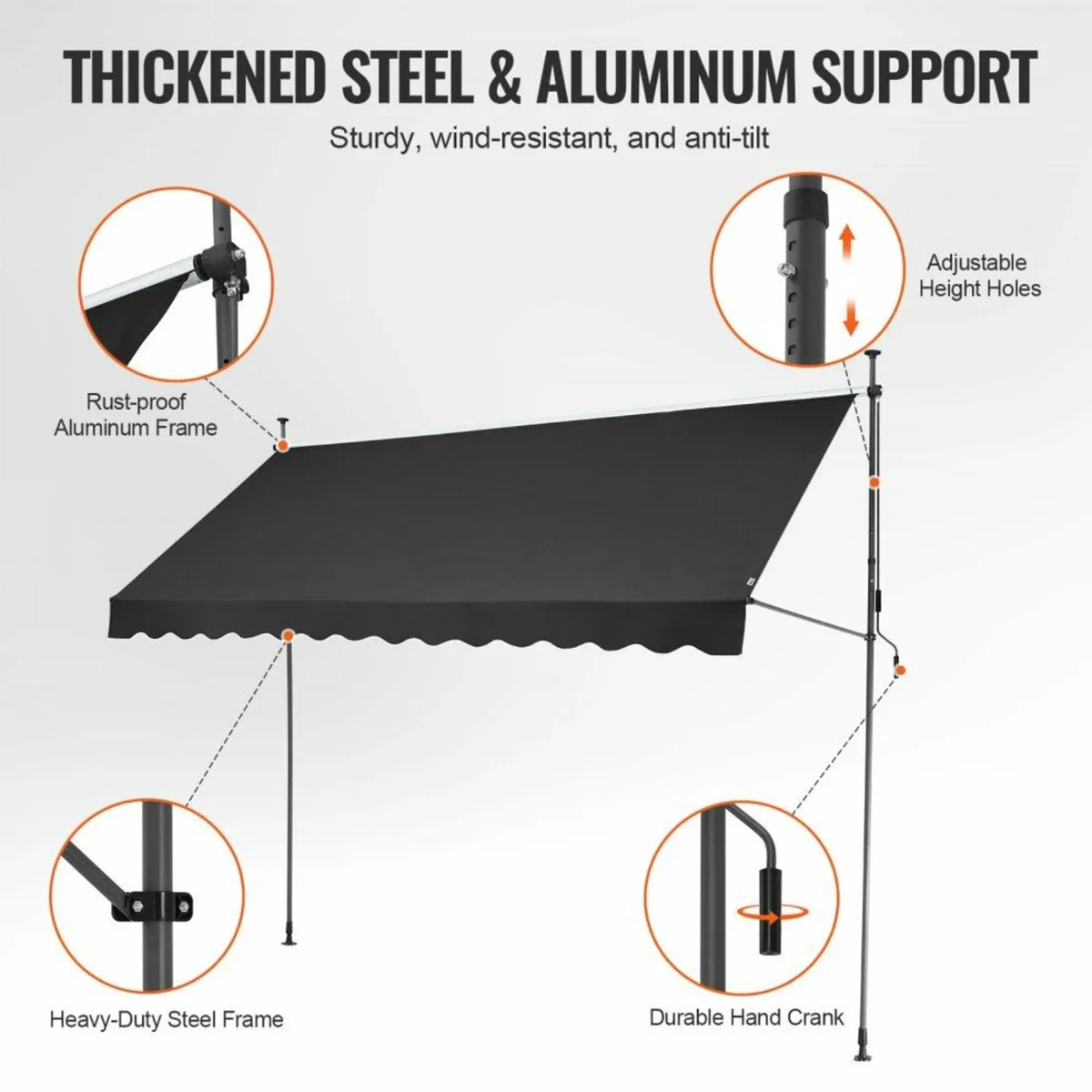 3.5m Patio Awning Retractable Awning Sunshade Shel - Image 3