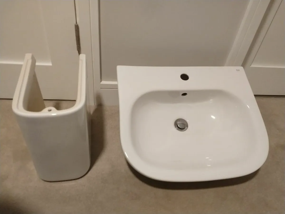 RAK Compact Basin 55cm and Semi Pedestal (2 left) - Image 3
