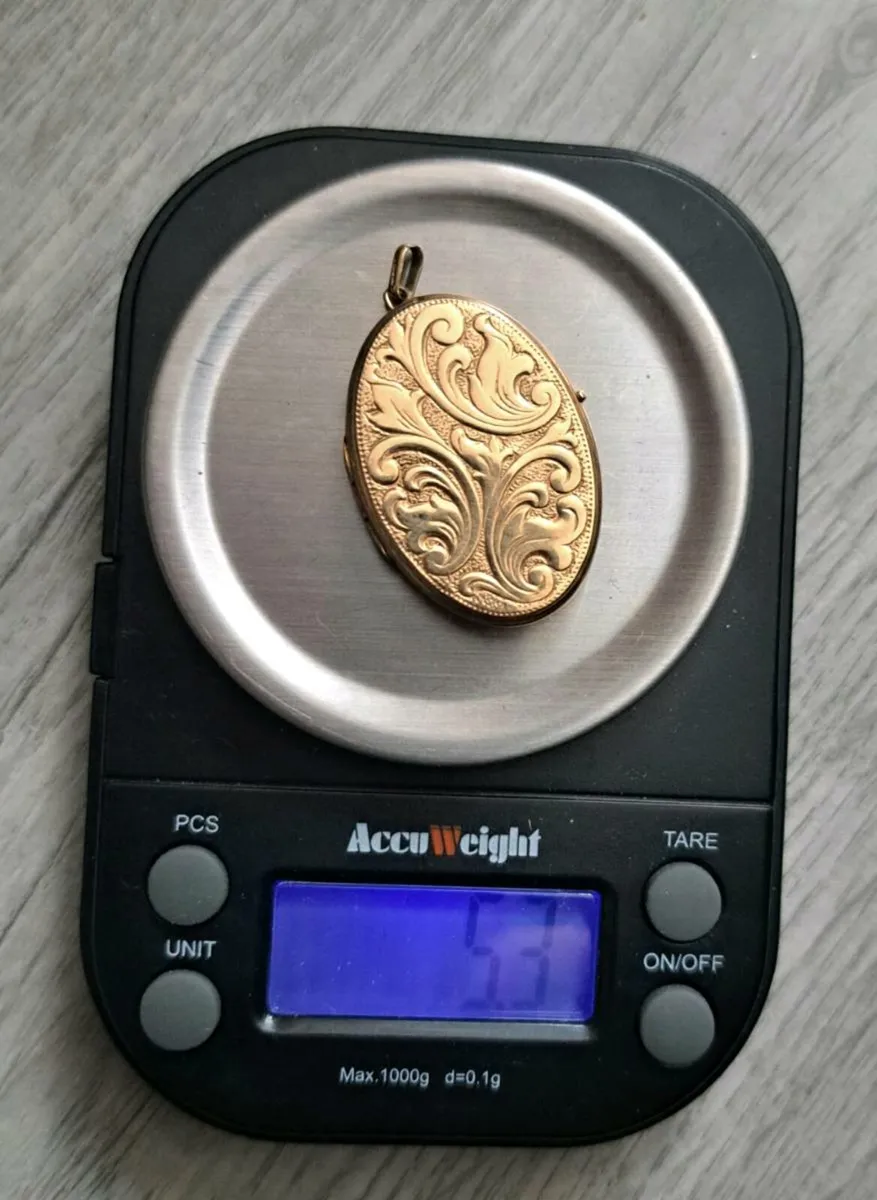 Vintage 9ct gold locket pendant - Image 3