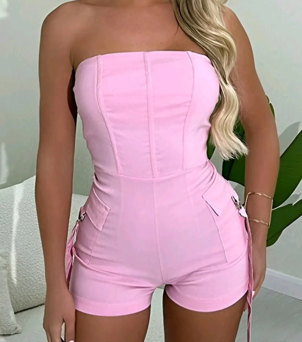 Pink jump suit brand new
