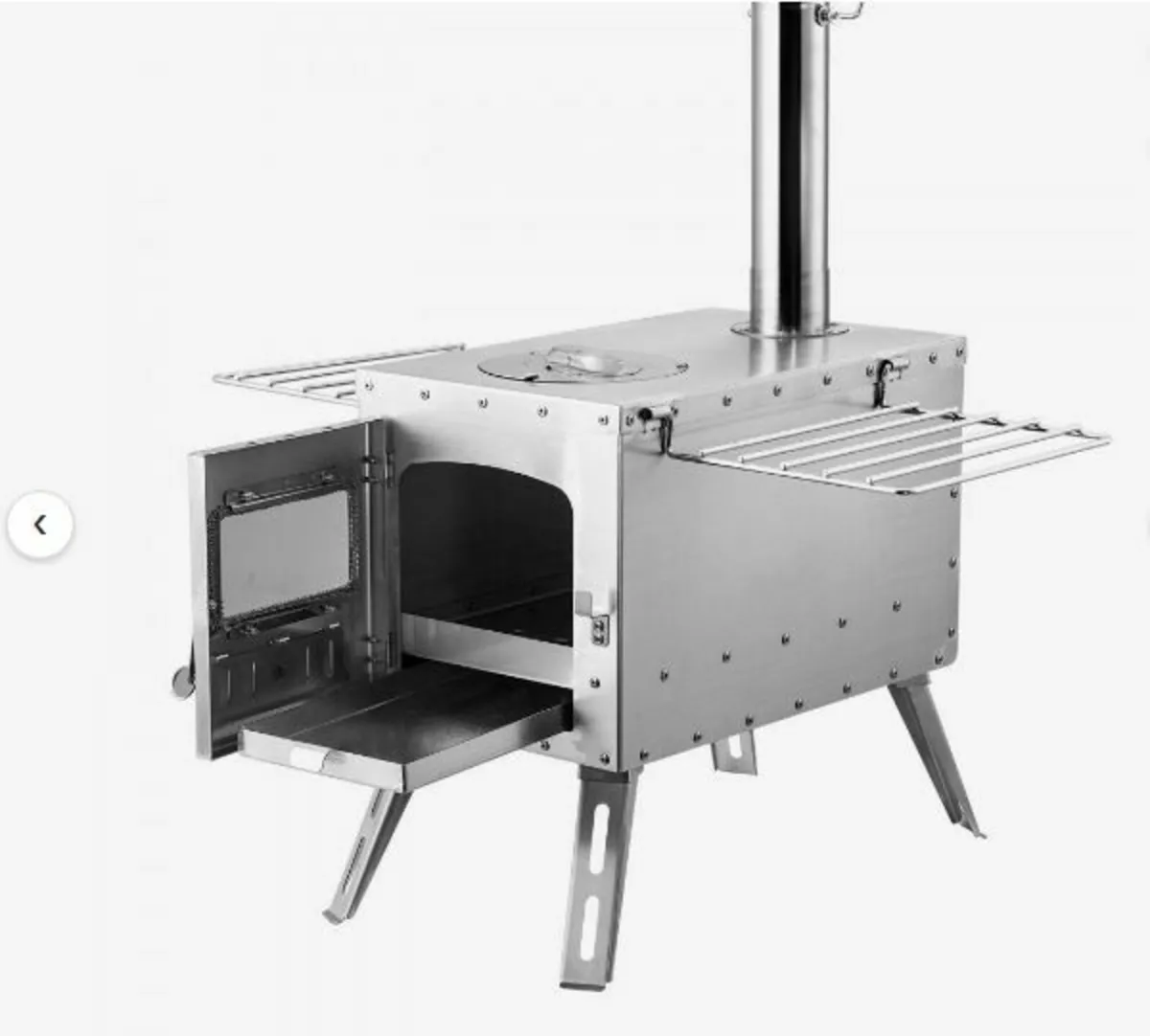 Wood Stove, 86 inch, Stainless Steel - Image 4