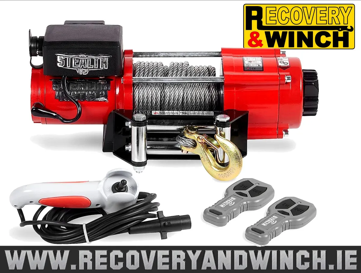 STEALTH 4500LB 12V ELECTRIC WINCH Inc WIRELESS - Image 1