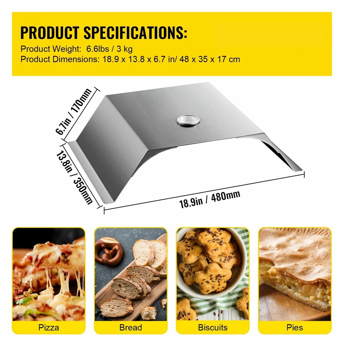 Pizza Oven Kit, Stainless Steel Grill bbq pizza - Image 2