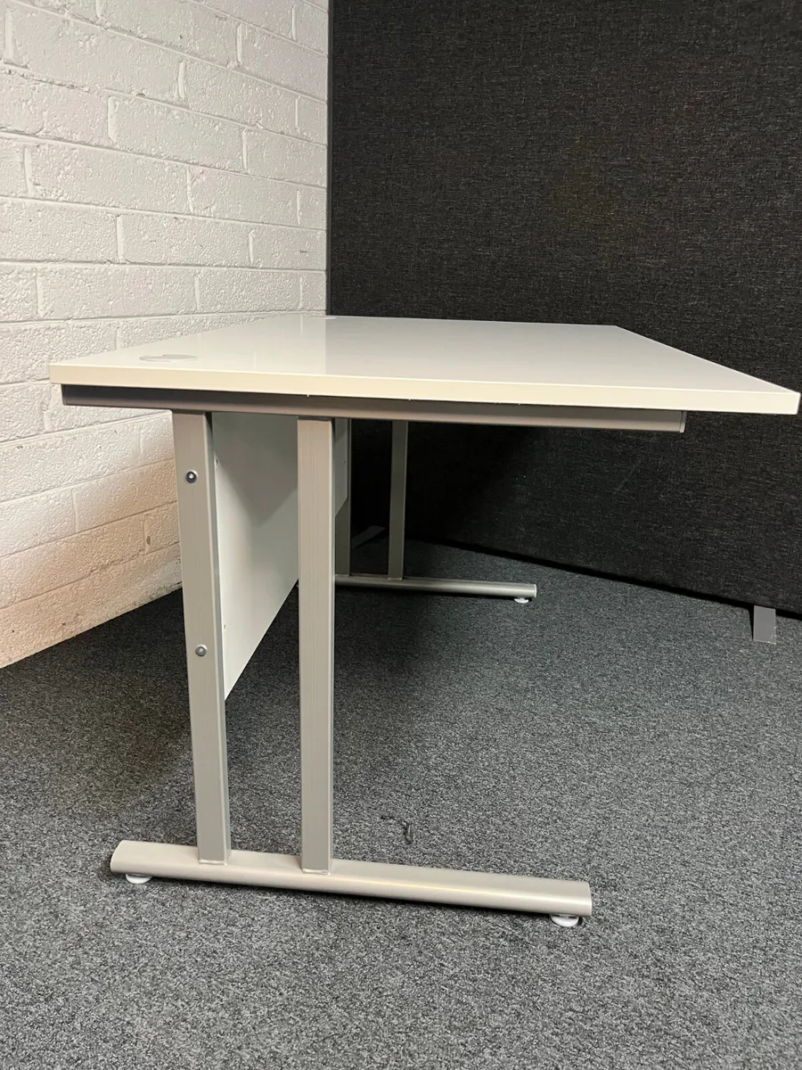 OFFICE FURNITURE: 1200  WHITE DESK - Image 4