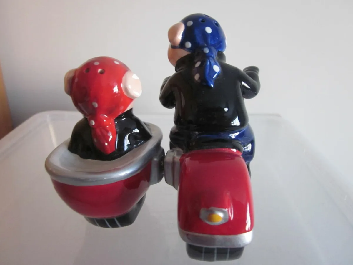 Biker Wild Hogs Couple Salt/Pepper Set - Image 2