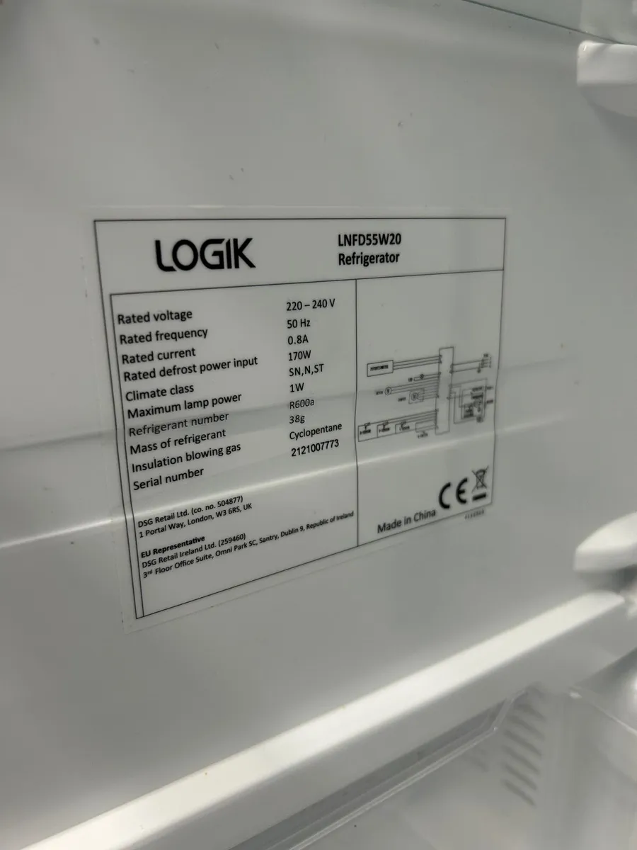 Logik Fridge Freezer with Water Dispenser - Image 3