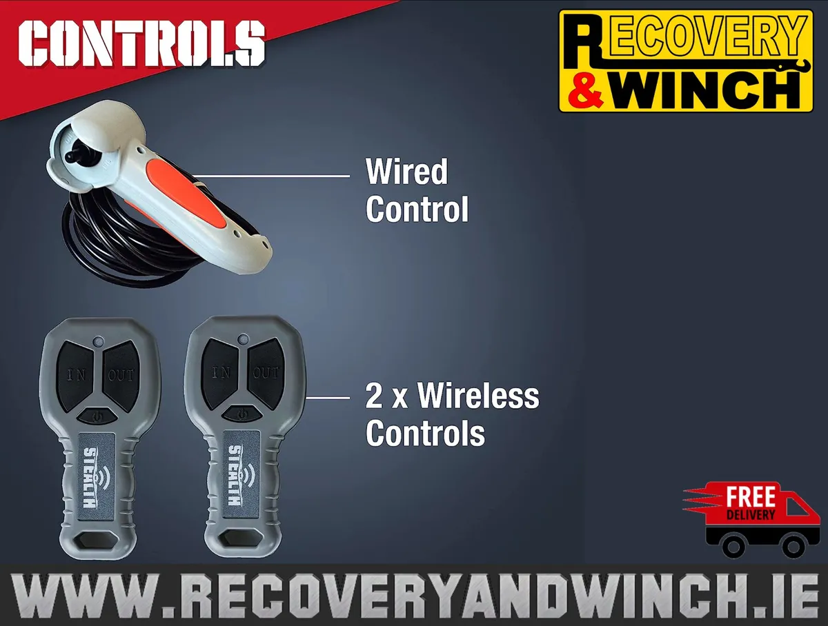 STEALTH 4500LB ELECTRIC WINCH-SYNTHETIC+WIRELESS - Image 4