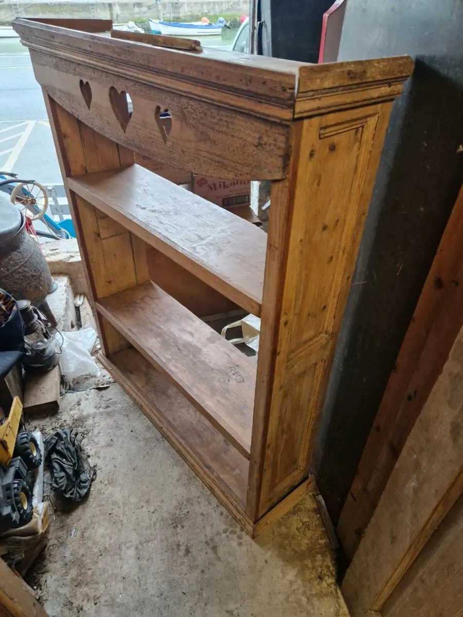 Vintage Rustic Pine Shelving Unit - Image 2