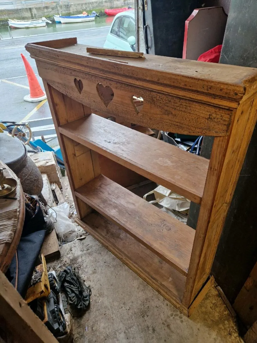 Vintage Rustic Pine Shelving Unit - Image 3