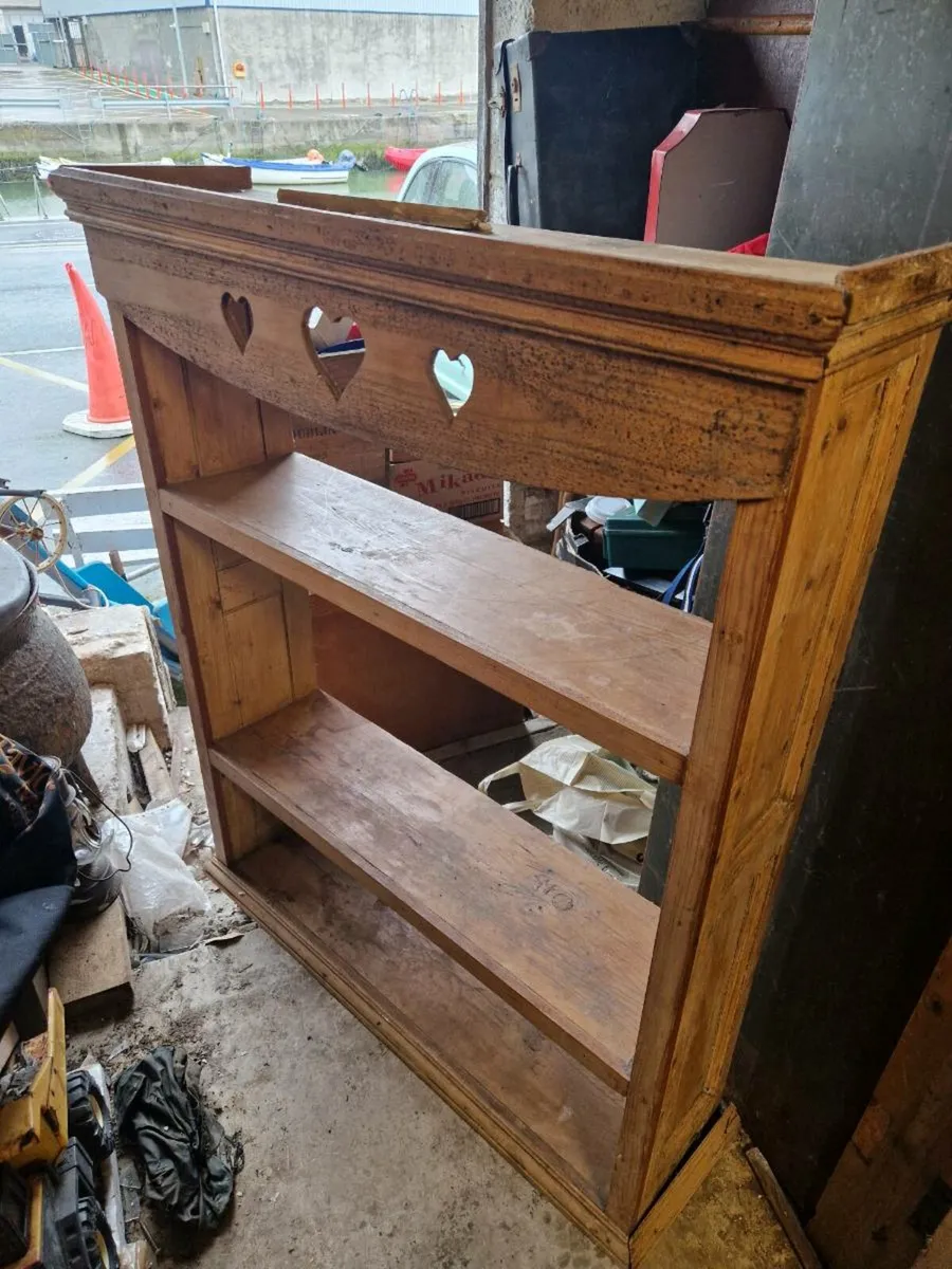Vintage Rustic Pine Shelving Unit - Image 4