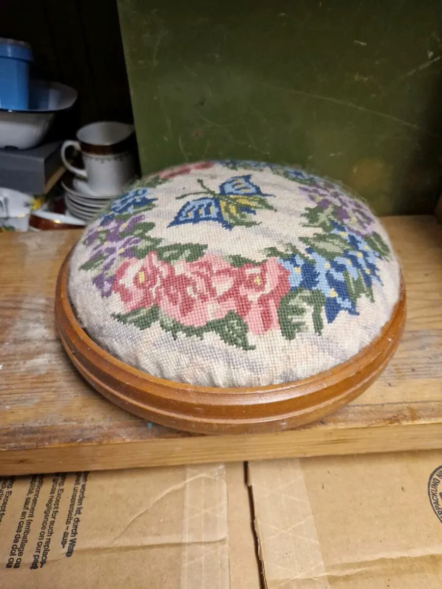 Vintage Retro Foot Stool - Image 1