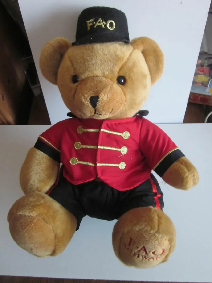 FAO Schwarz Plush Toy Soldier Teddy Bear 15" - Image 4