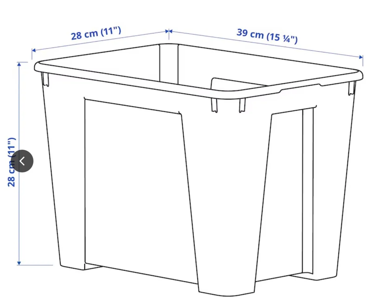 Plastic Storage Boxes and Lids x 12 - Image 3