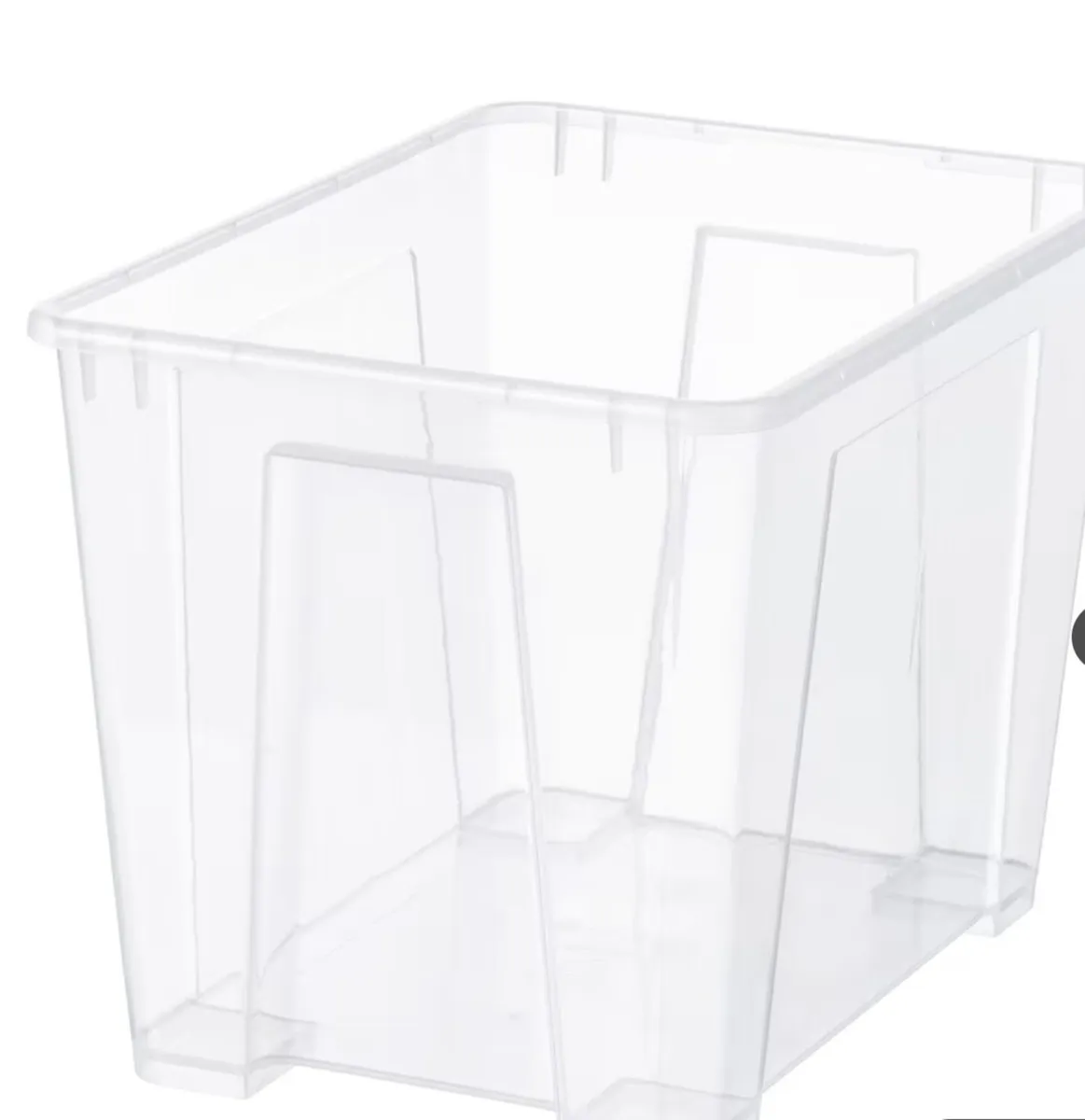Plastic Storage Boxes and Lids x 12 - Image 1