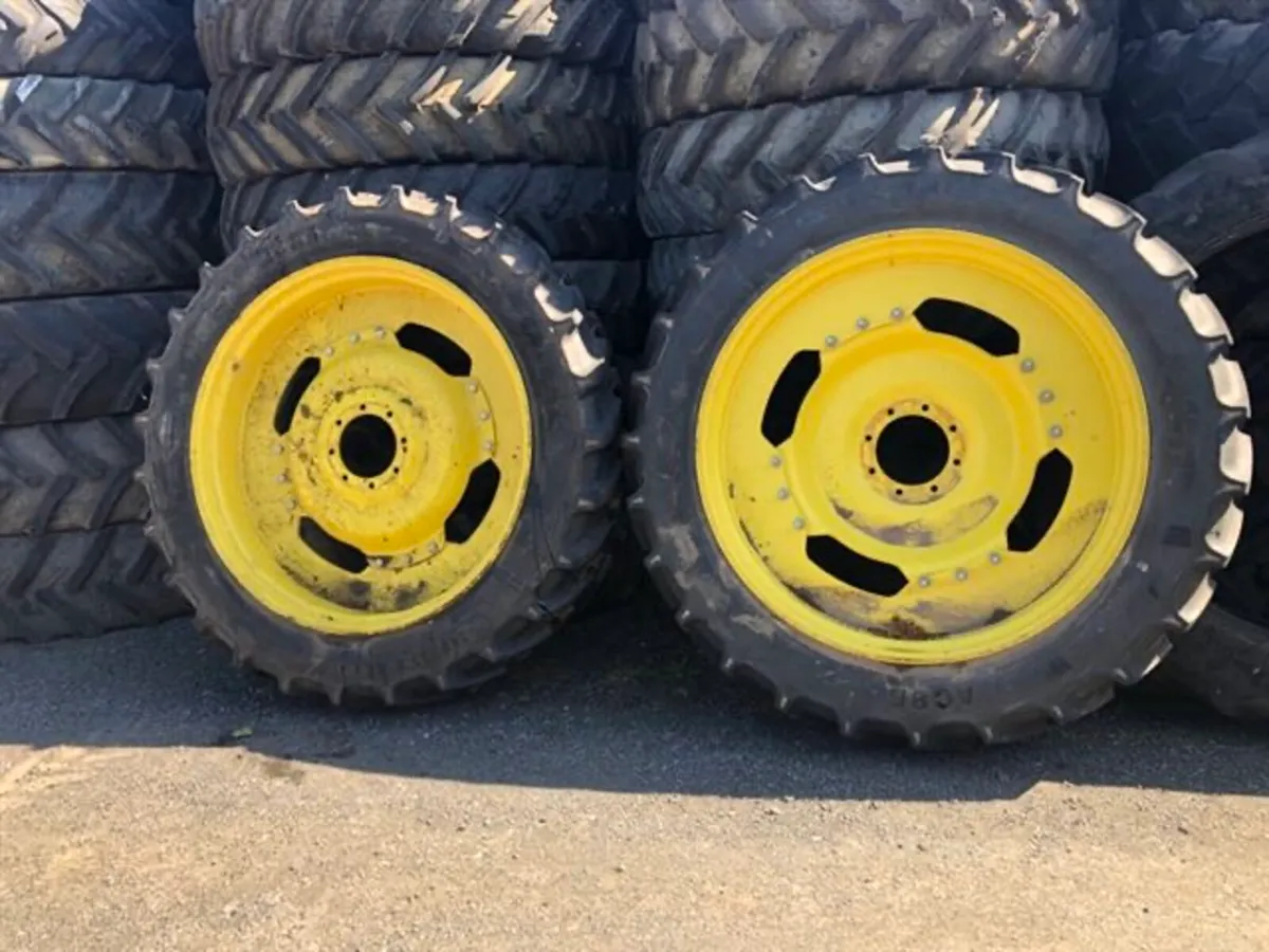 FULL SET JD Row Crop Wheels- 340/85R48 & 320/90R32 - Image 2