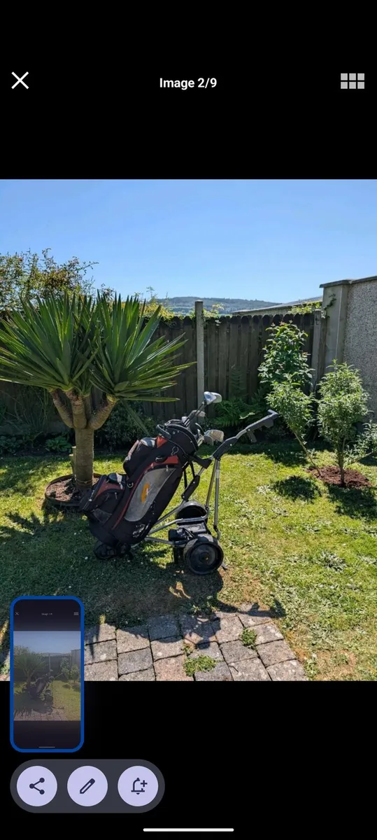 Golf clubs & bag & trolley first come first served - Image 1