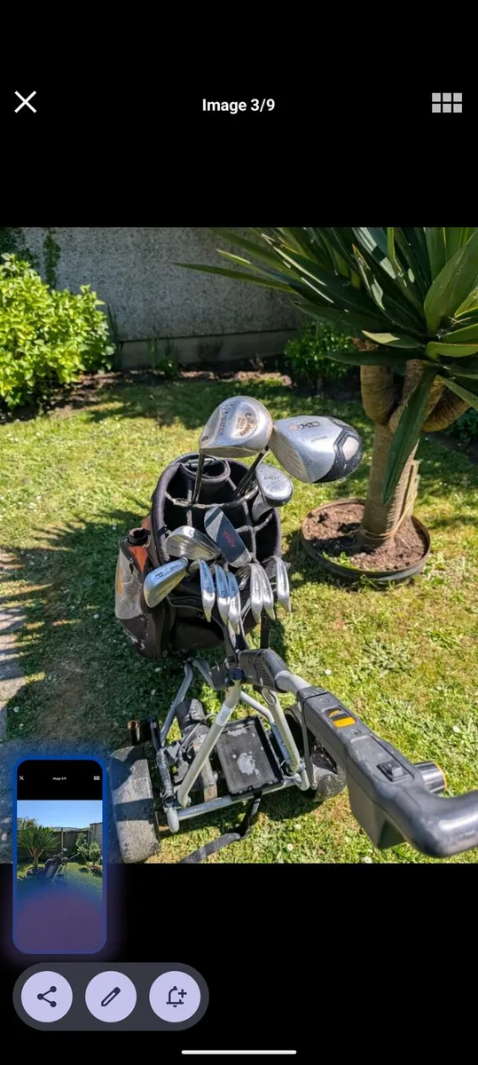 Golf clubs & bag & trolley first come first served - Image 2