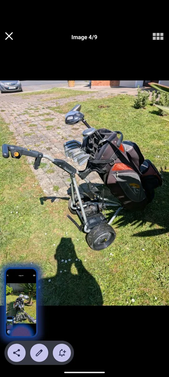 Golf clubs & bag & trolley first come first served - Image 3
