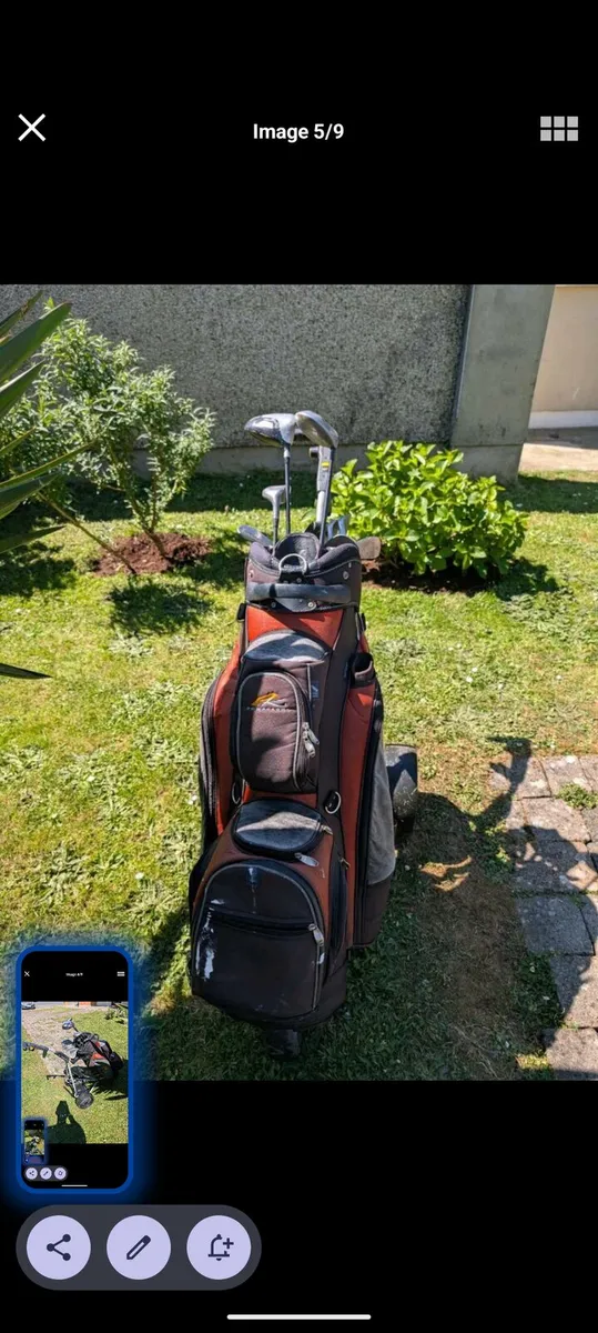 Golf clubs & bag & trolley first come first served - Image 4