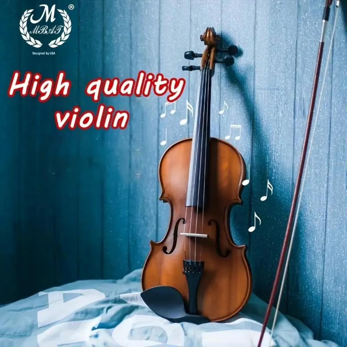Reddish Brown Violin with Solid Spruce Top, Maple - Image 3