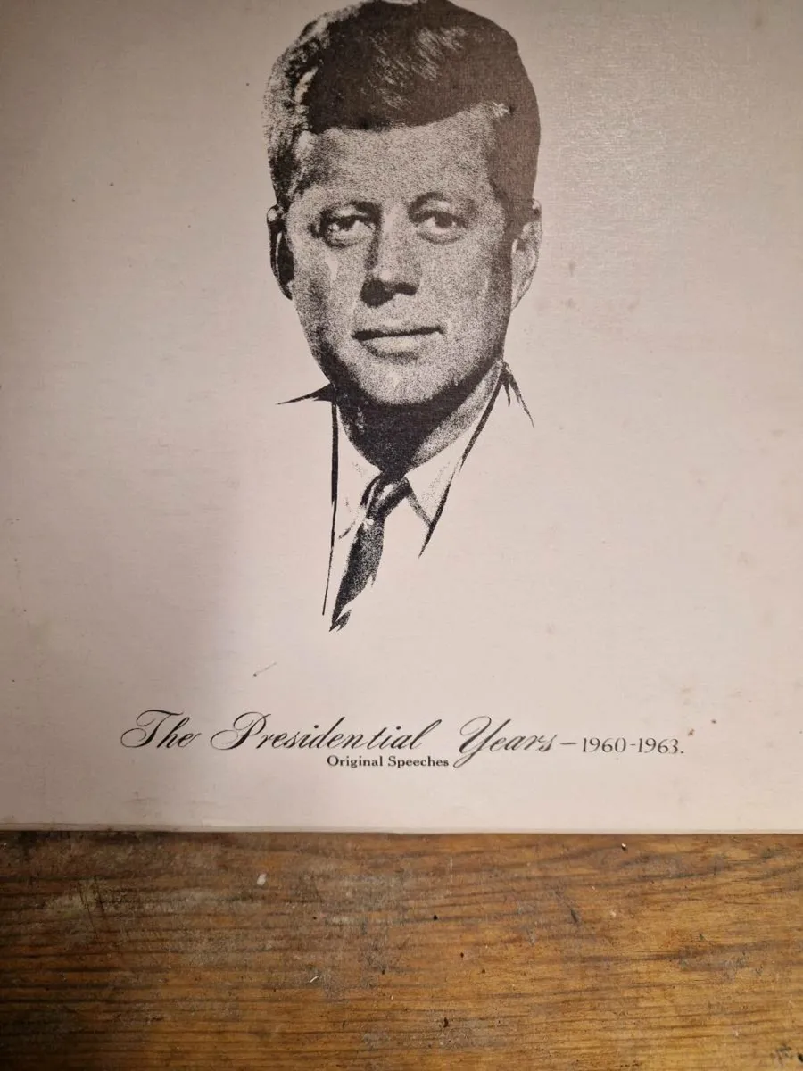 Vintage Vinyl Record JFK Speeches - Image 2