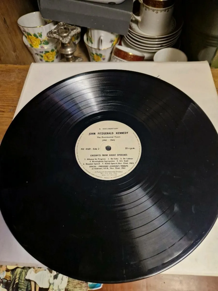 Vintage Vinyl Record JFK Speeches - Image 4