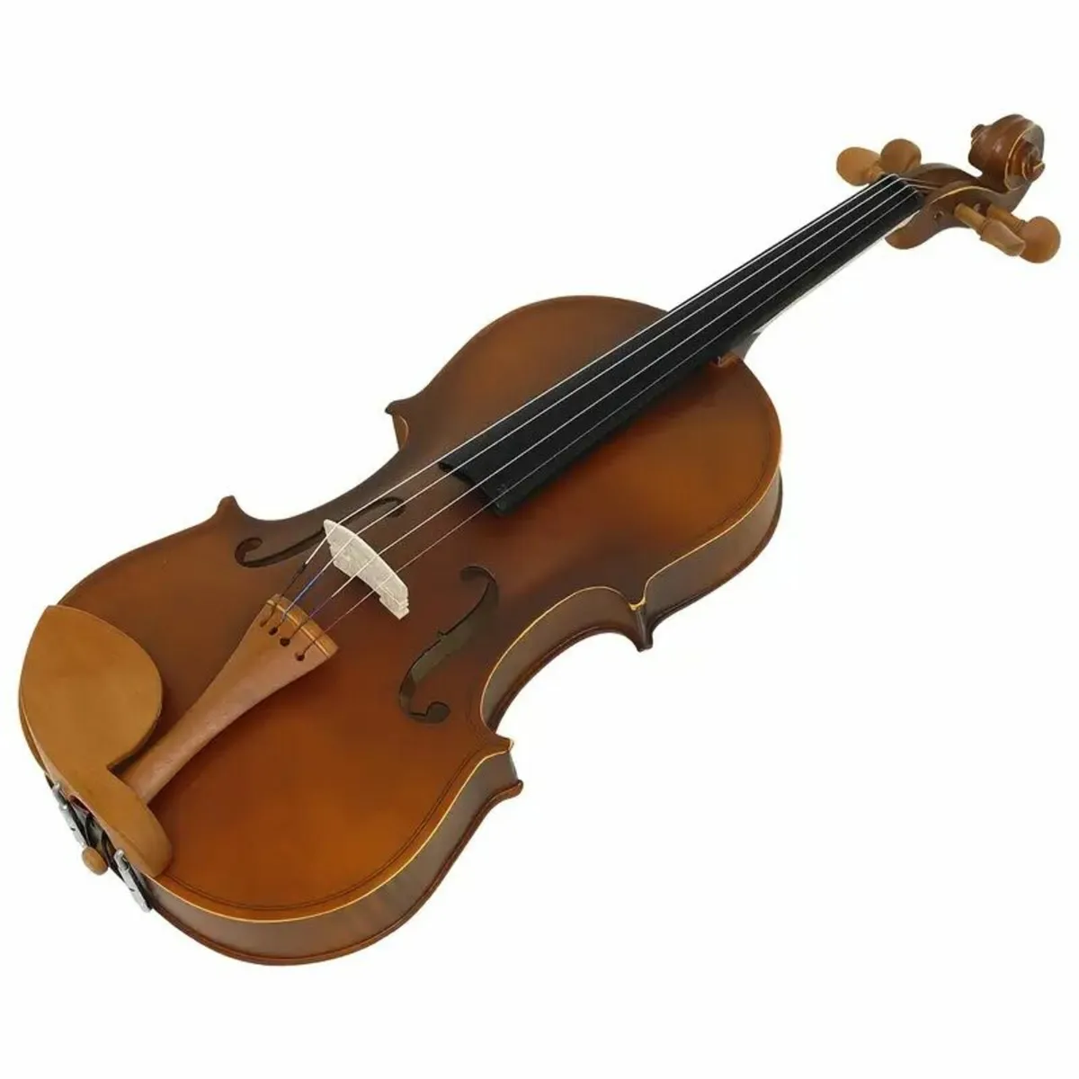 Rare Solid Wood Carved Tiger Pattern Violin - Image 1