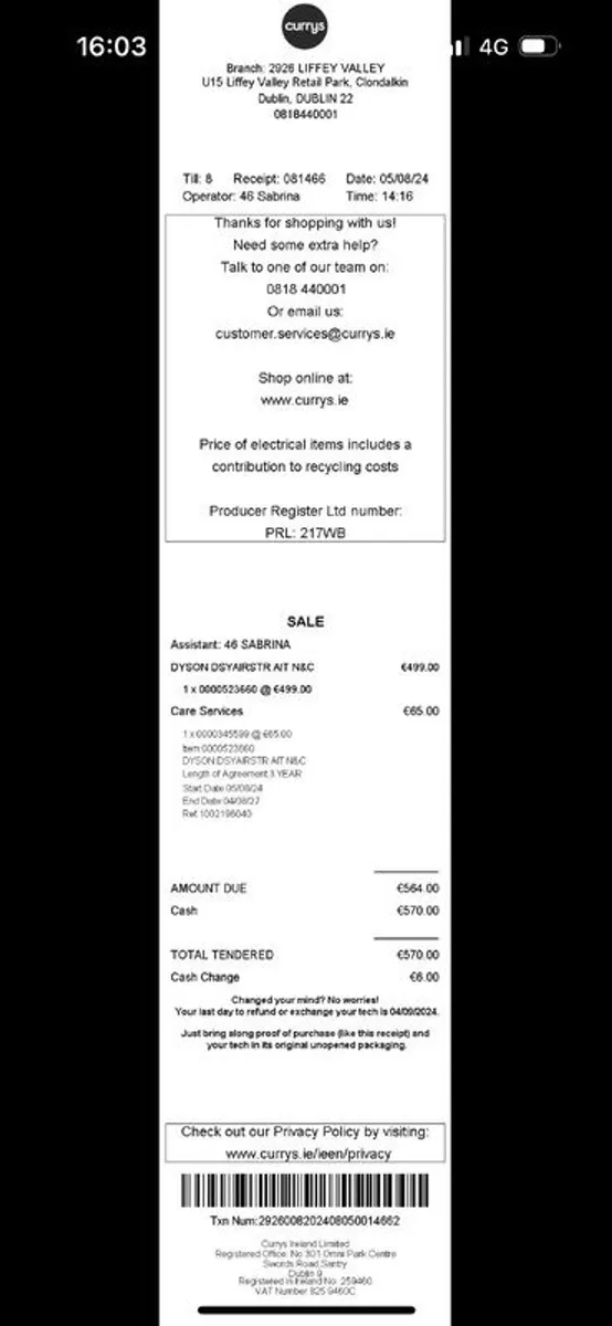 Dyson airstrait with 2 years warranty - Image 4