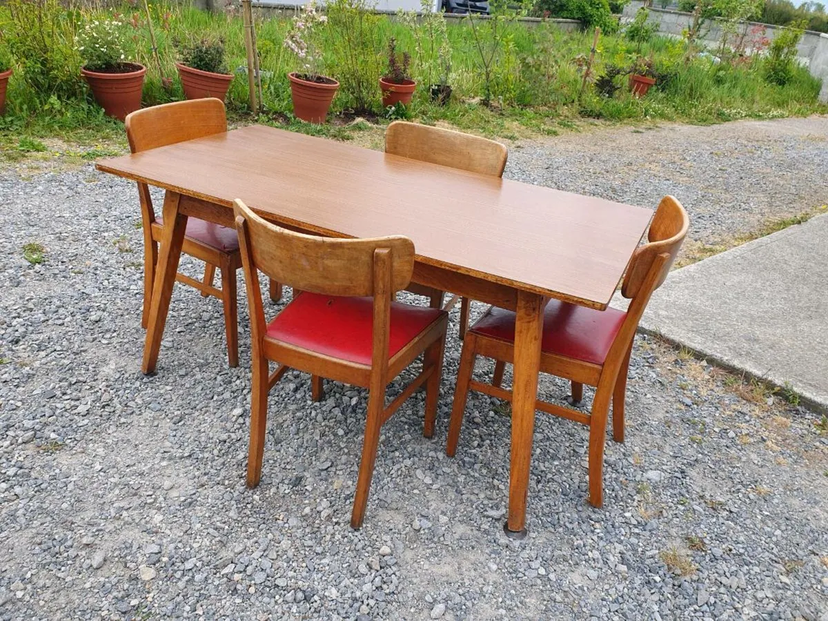 Mid century teak dining set - Image 2