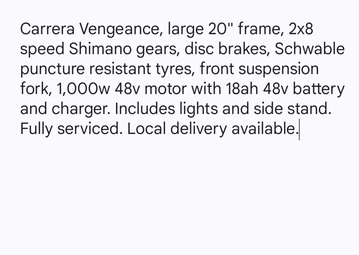 Carrera Electric Bike - Image 4