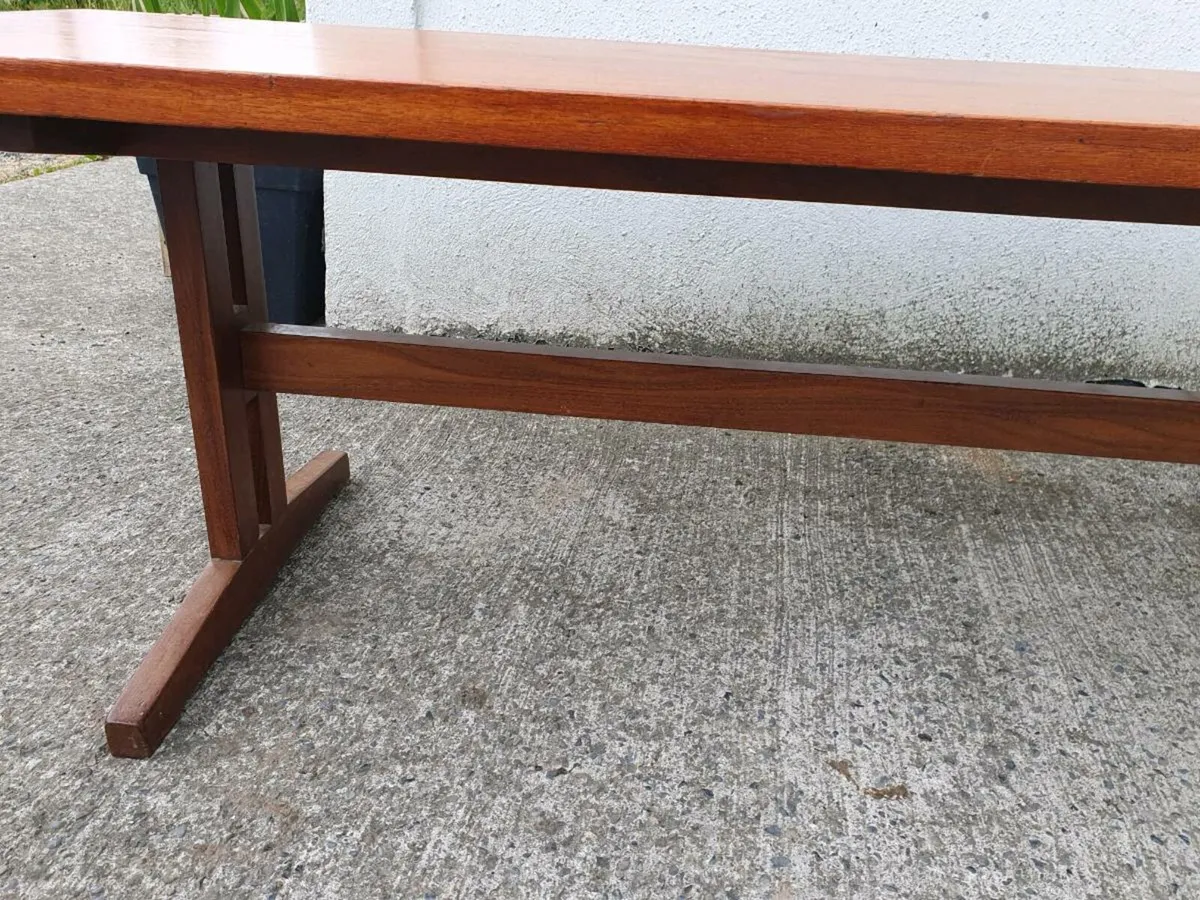 Mid century large teak whale tail coffee table - Image 4