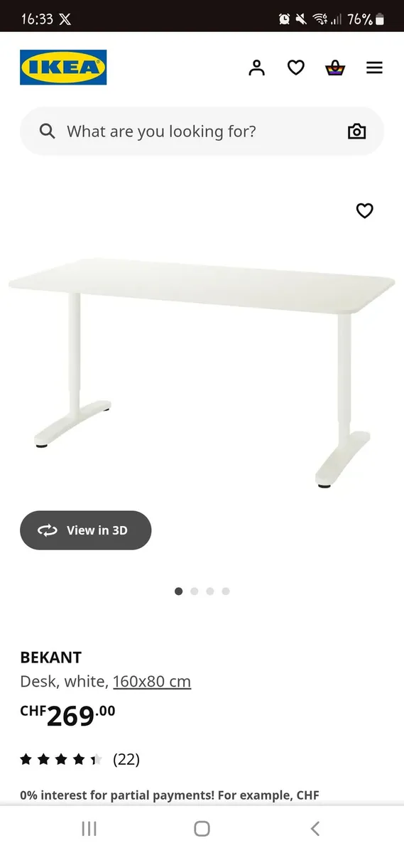IKEA Desk - with sturdy underframe - Image 2