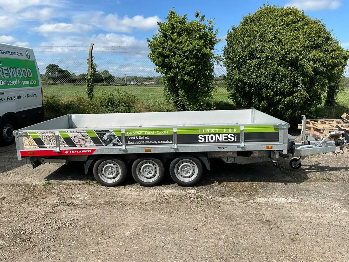 TEMERAD 3500KGS TRI AXLE 3 WAY TIPPING TRAILER - Image 4