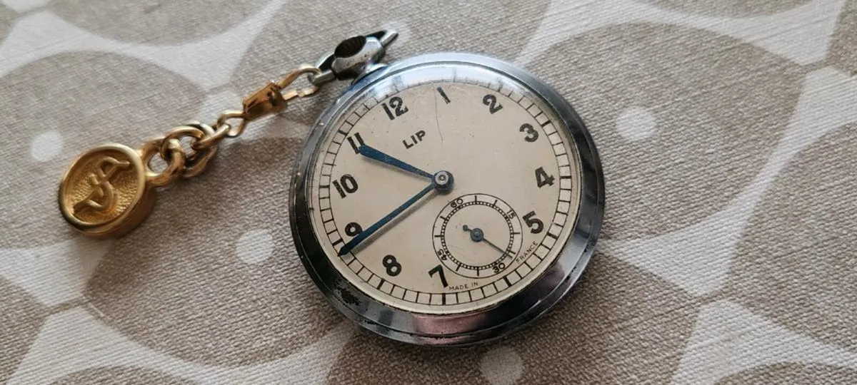 Vintage pocket watch with fob - Image 2