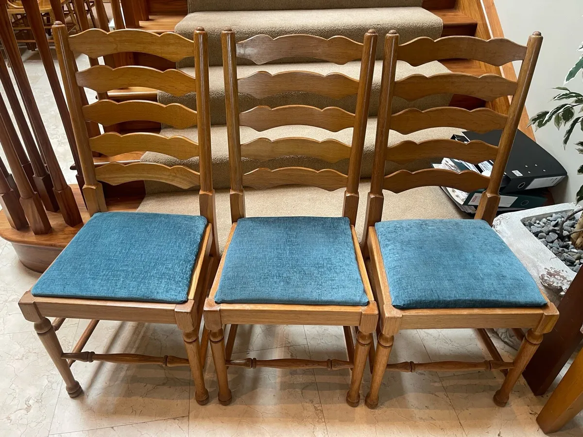 3 x Stunning Teal Kitchen Dining Chairs - Deliver - Image 1