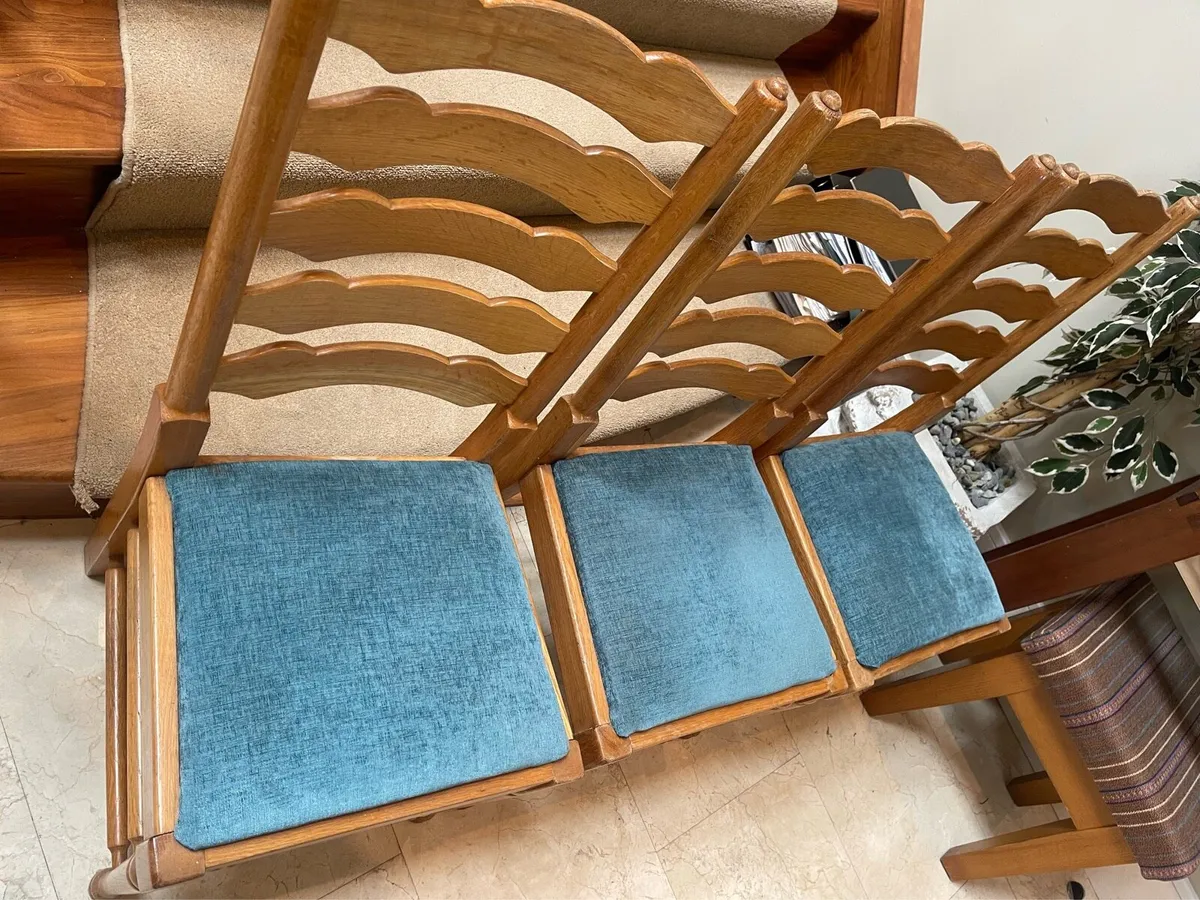 3 x Stunning Teal Kitchen Dining Chairs - Deliver - Image 2