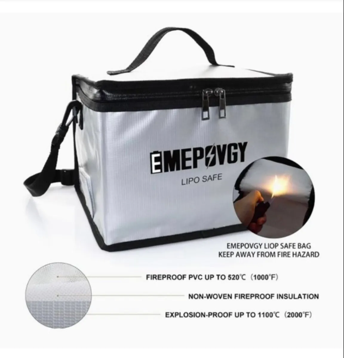 EMEPOVGY Lipo Battery Explosion Protection Bag - Image 3