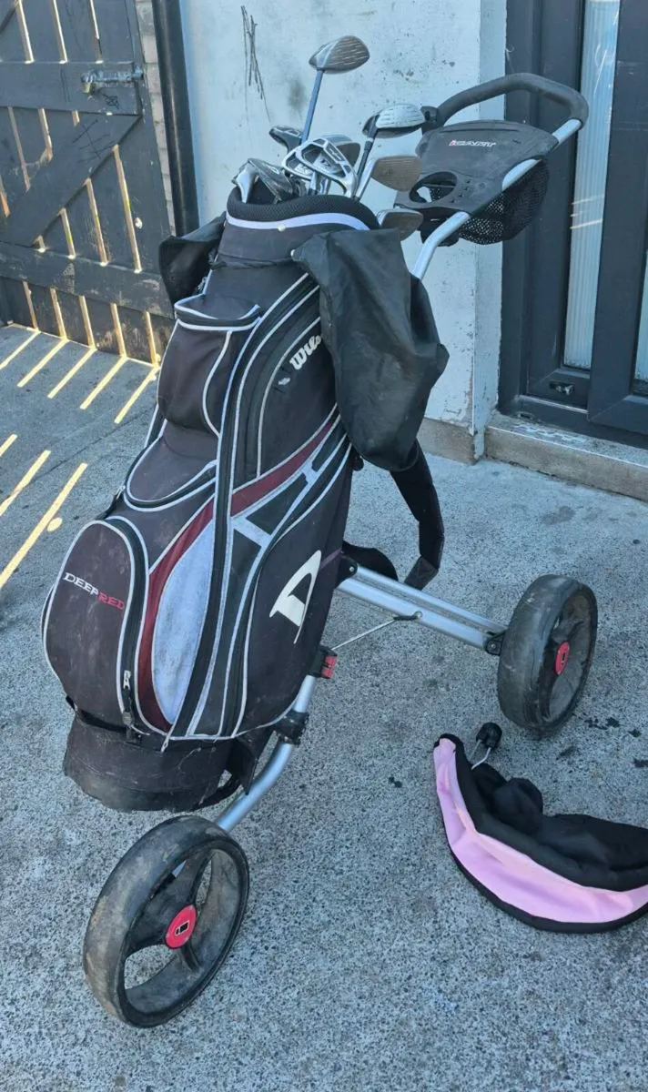 golf trolley and clubs and bag  Dublin15 - Image 1