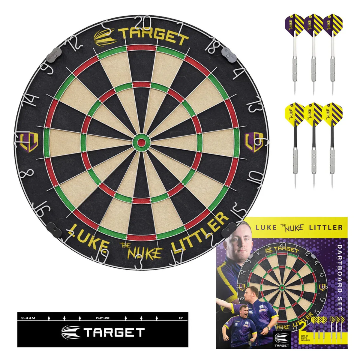 Luke Littler Dartboard and Darts Set