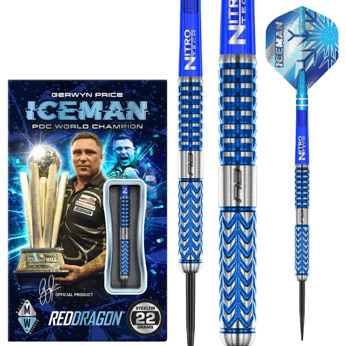 Gerwyn Price Glacier 90% Tungsten Steel
