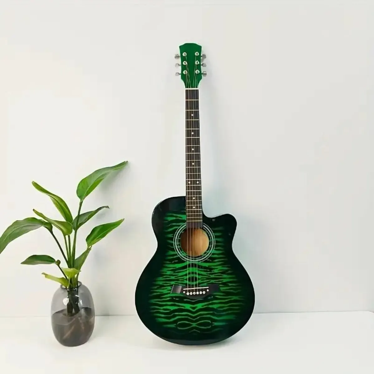 Acoustic Guitar with Matte Oak Finish - Image 1