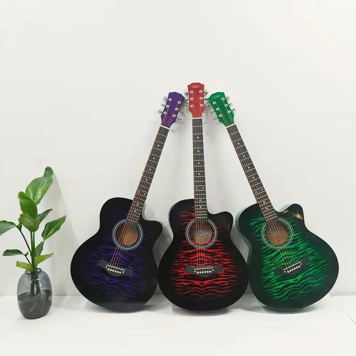 Acoustic Guitar with Matte Oak Finish - Image 2