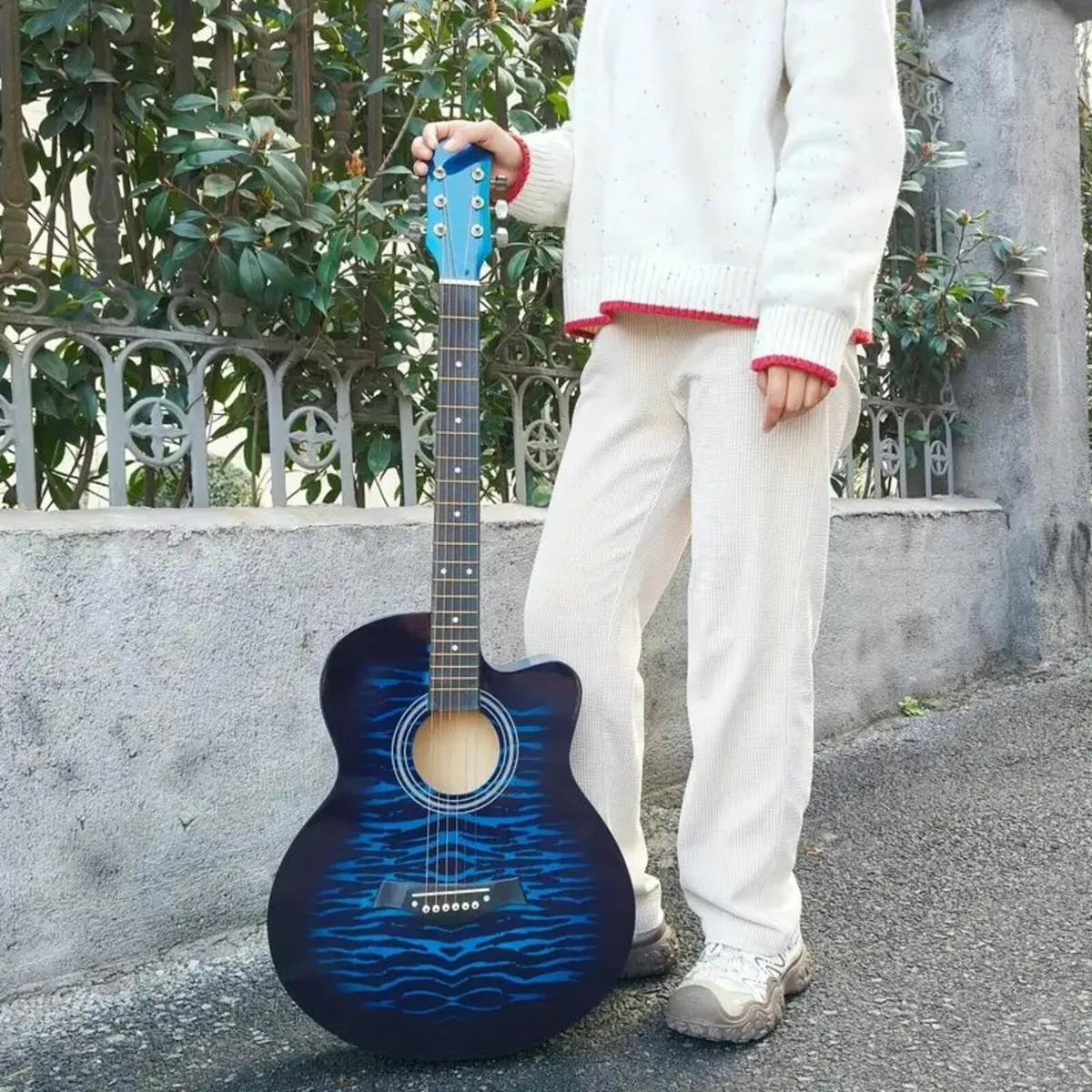 Acoustic Guitar with Matte Oak Finish - Image 3