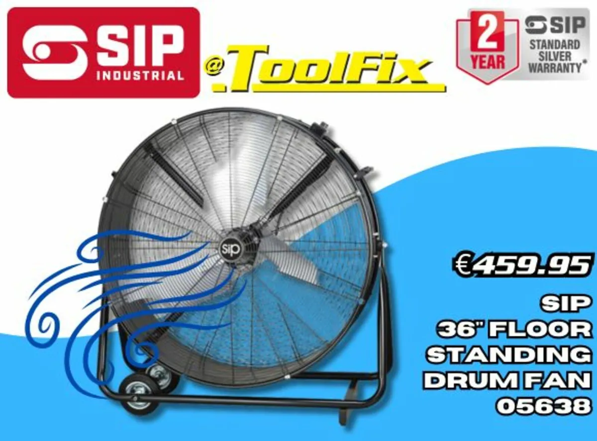 Sip 05640 30" 110v Heavy-Duty Drum Fan - Image 3