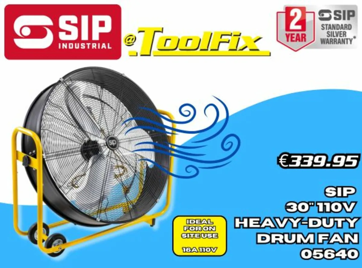 Sip 05640 30" 110v Heavy-Duty Drum Fan - Image 1