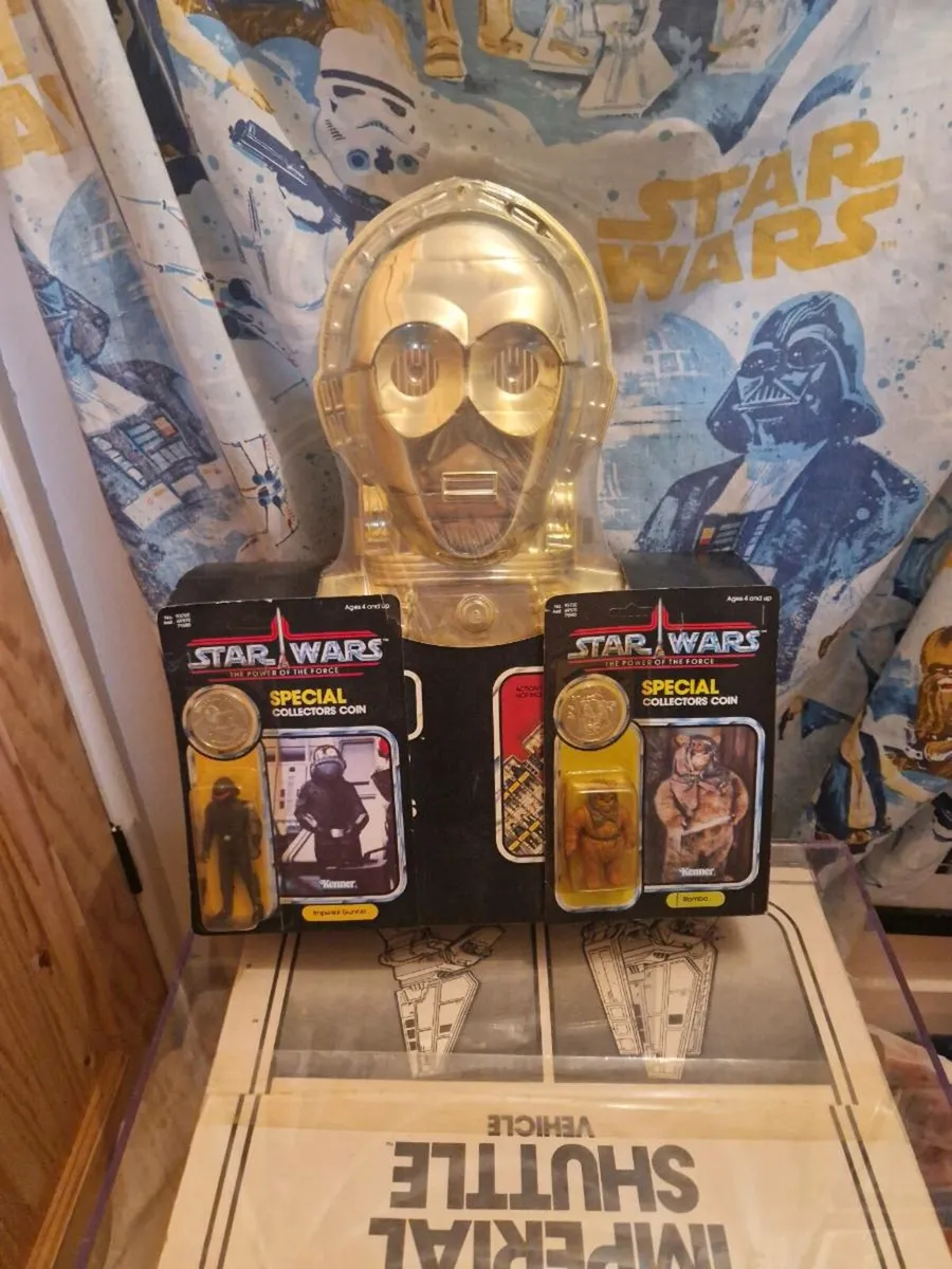 Vintage Rare C3PO Figure Case & POTF Last 17 - Image 1