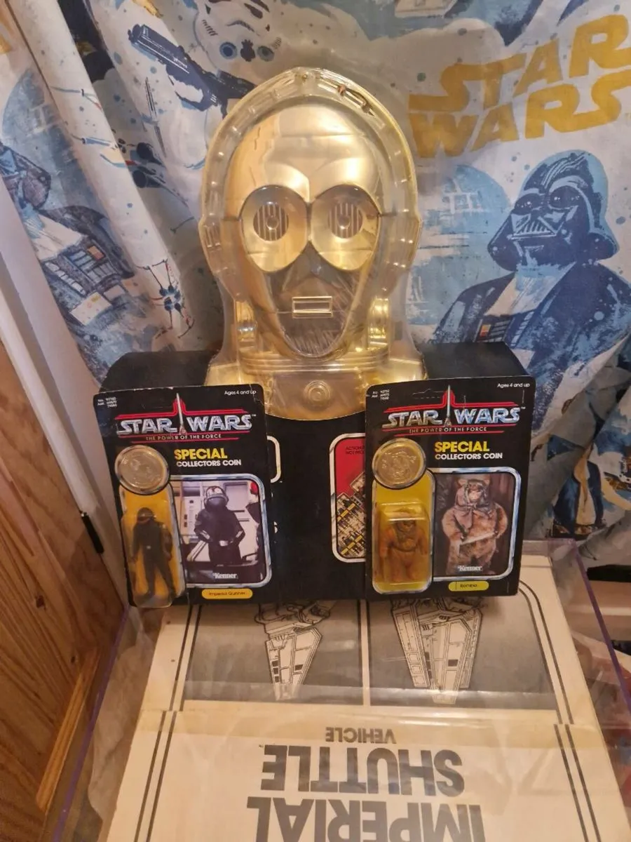 Vintage Rare C3PO Figure Case & POTF Last 17 - Image 3