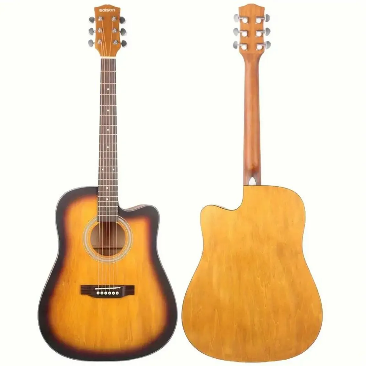 YMMuzik 104.14 Cm Full Basswood Folk Guitar - Image 2
