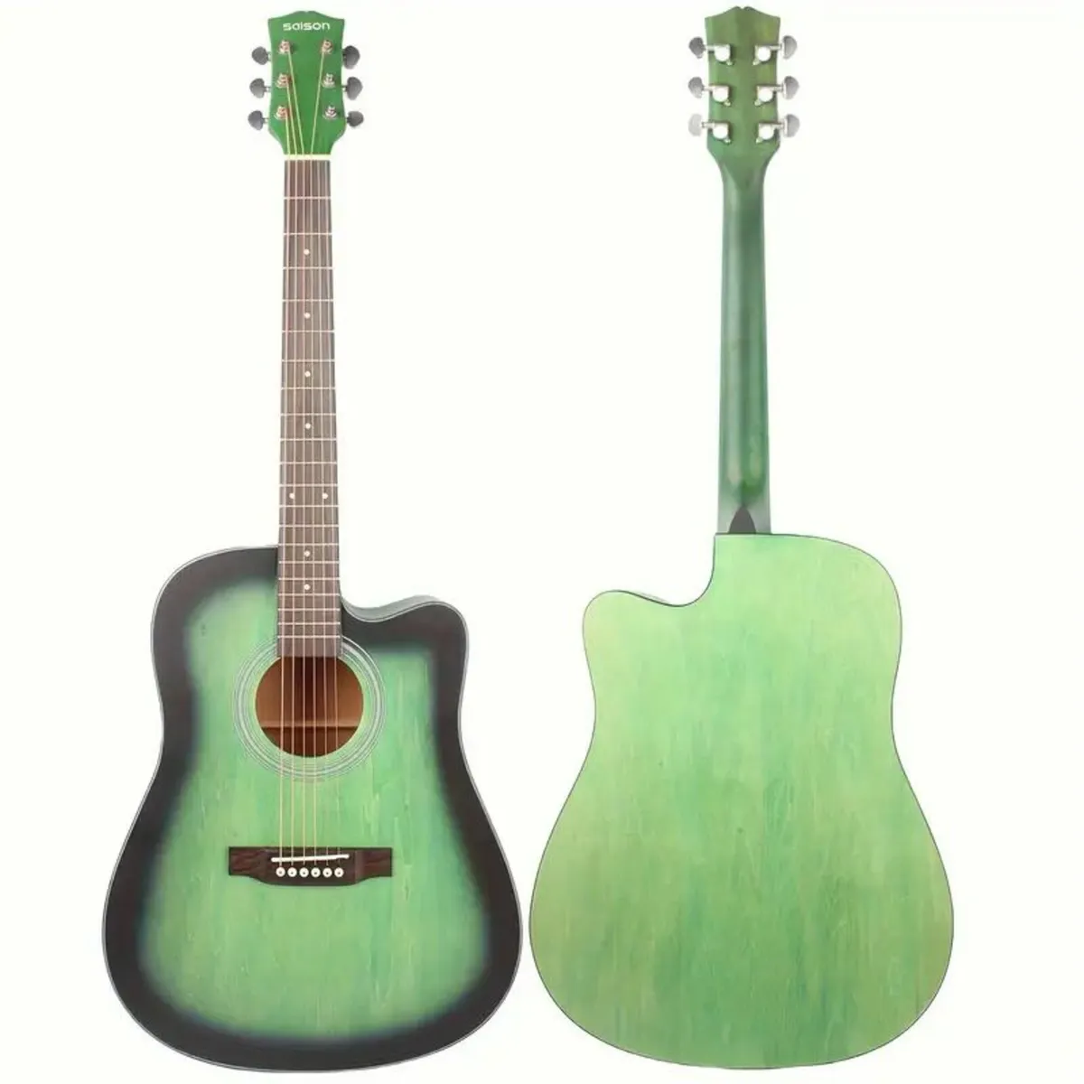 YMMuzik 104.14 Cm Full Basswood Folk Guitar - Image 4