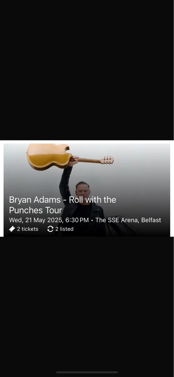 Bryan Adam’s tickets - Image 1
